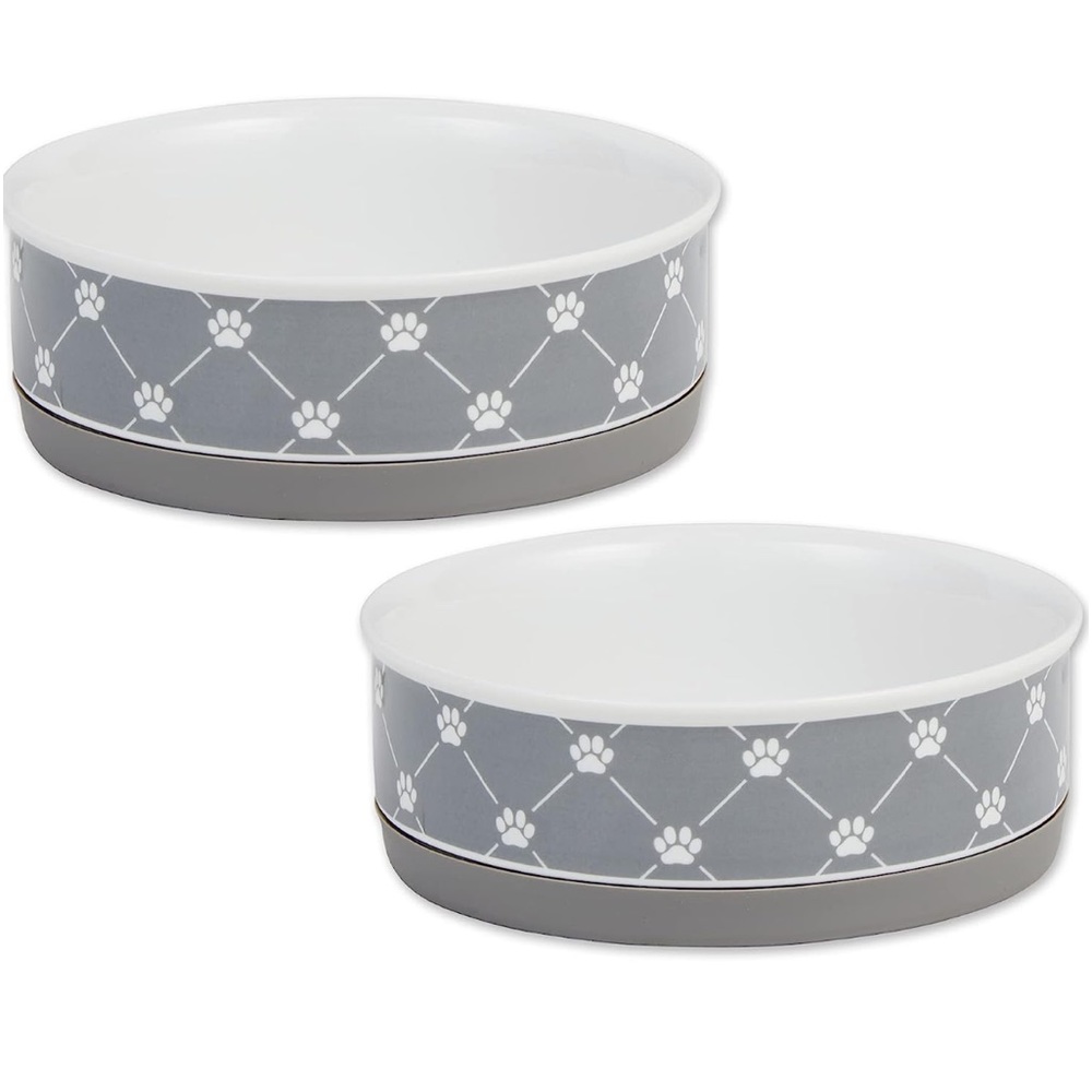 Gray Lattice Ceramic Bowls